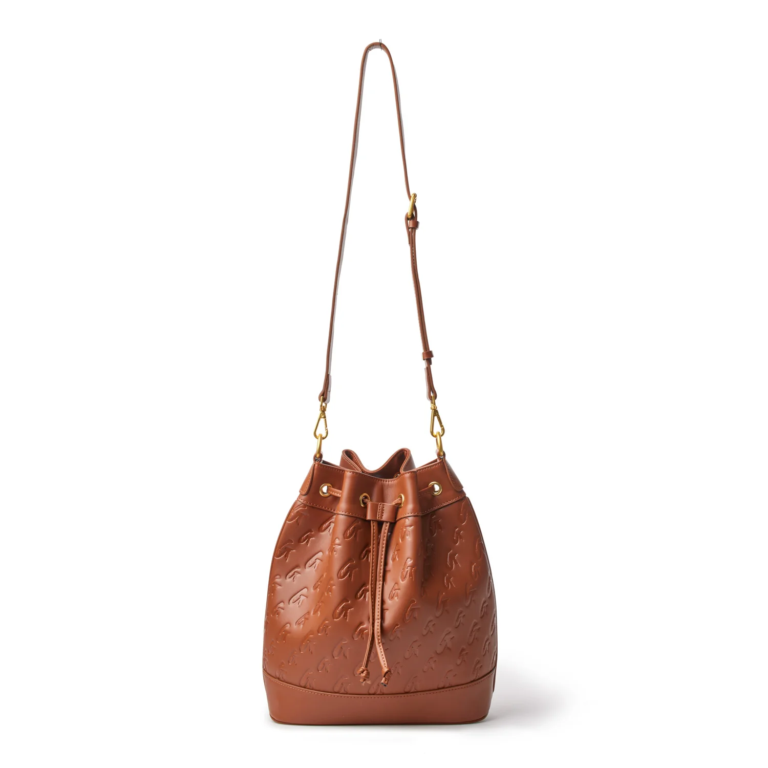 LARGE MONOGRAM BUCKET BAG - BROWN - Image 5