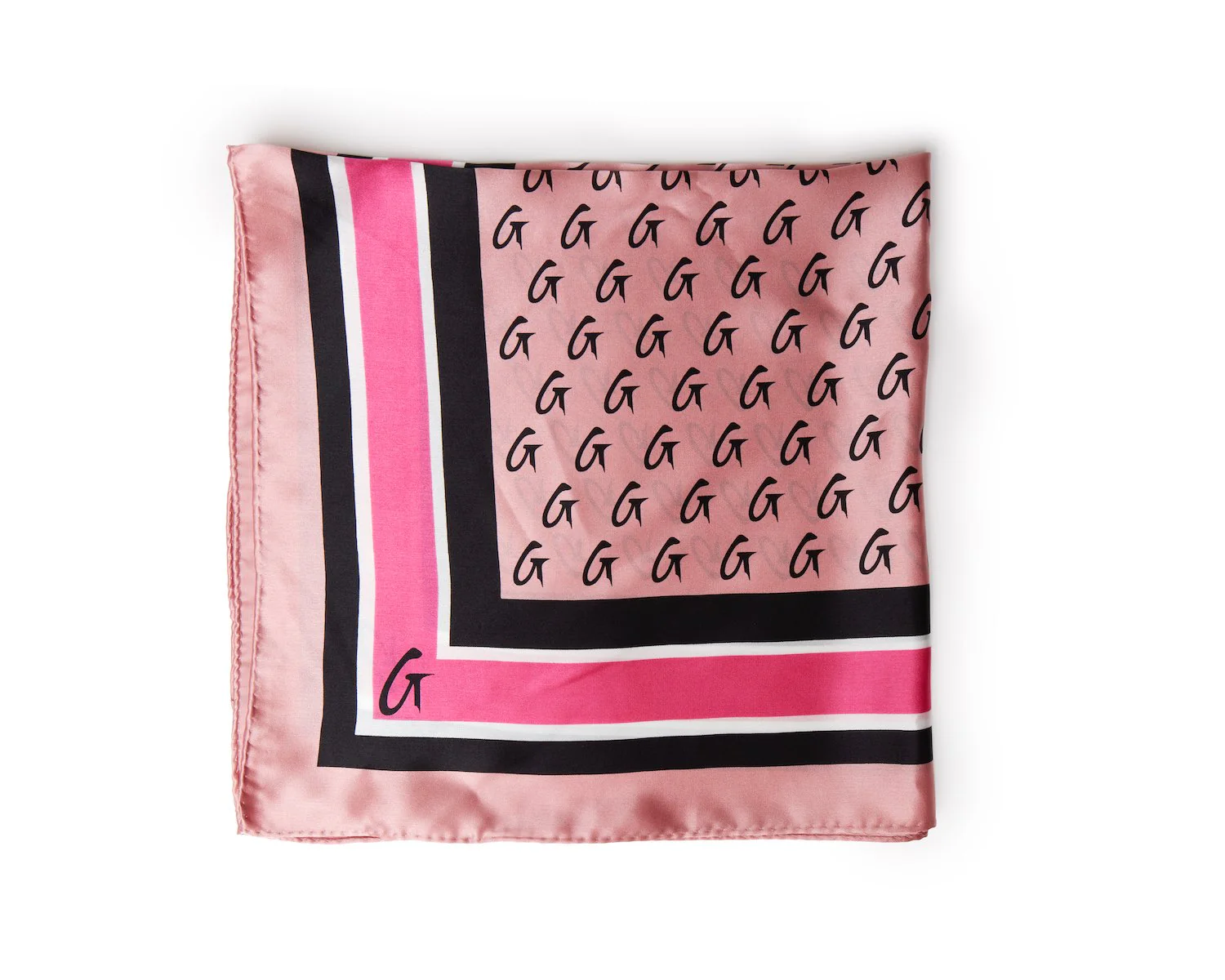 MEDIUM MONOGRAM SILK SCARF - PINK - Image 3