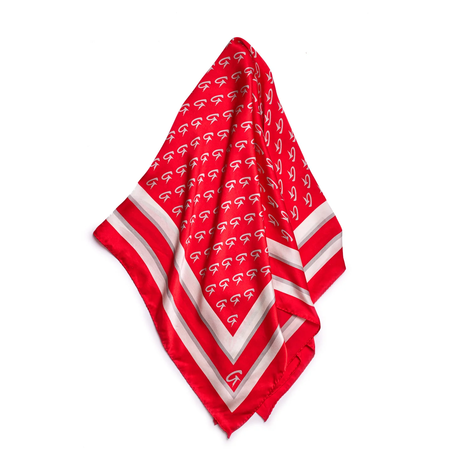 LARGE MONOGRAM SILK SCARF - RED - Image 5